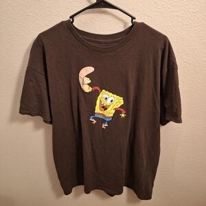 Nickelodeon Brown SpongeBob Short Sleeve Tee